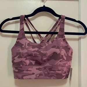 Lululemon Energy Bra Long Line Incognito Camo Pink
